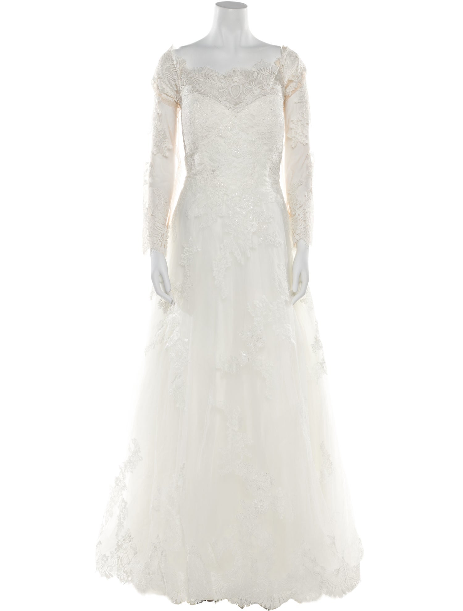 Pronovias Square Neckline Long Dress