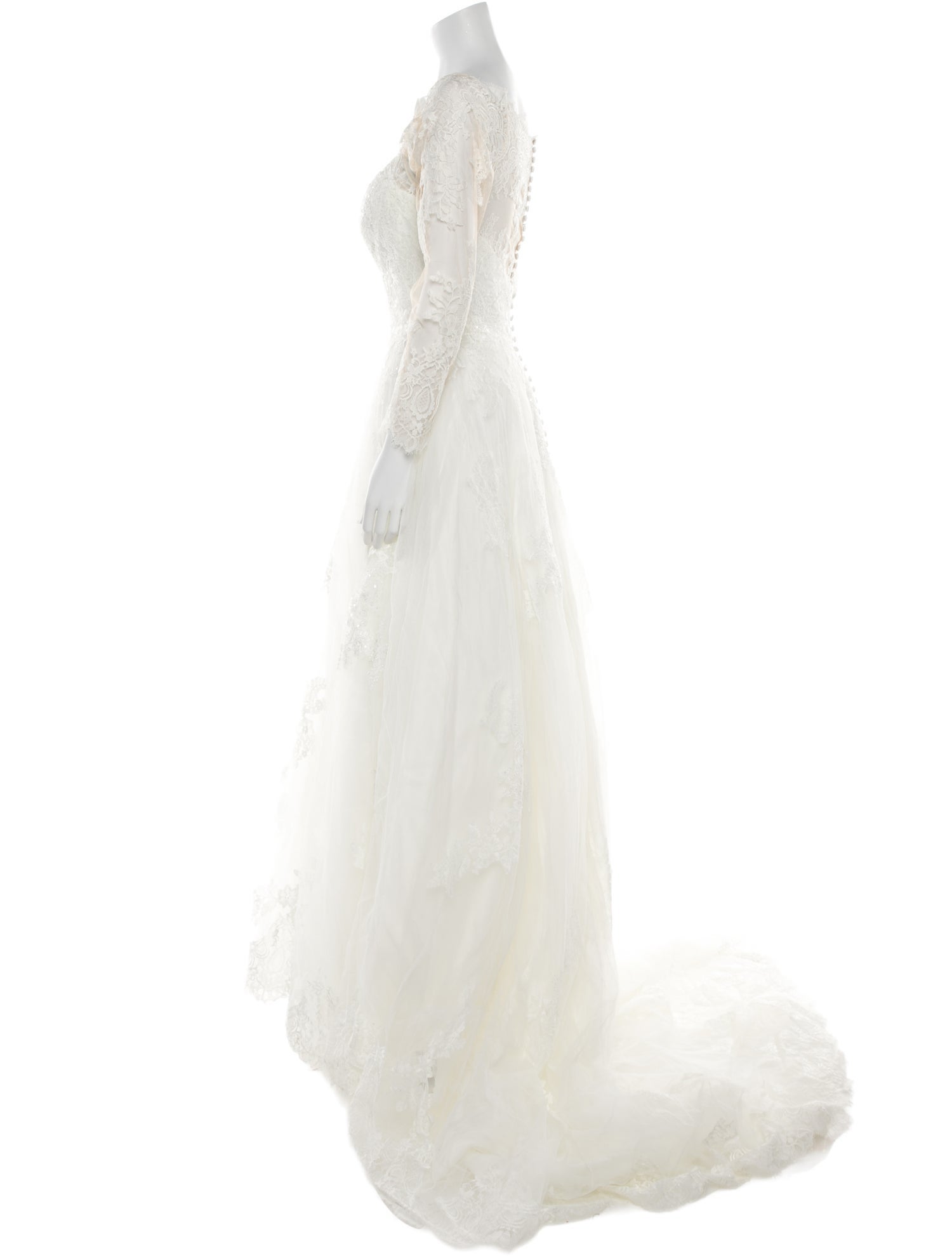 Pronovias Square Neckline Long Dress