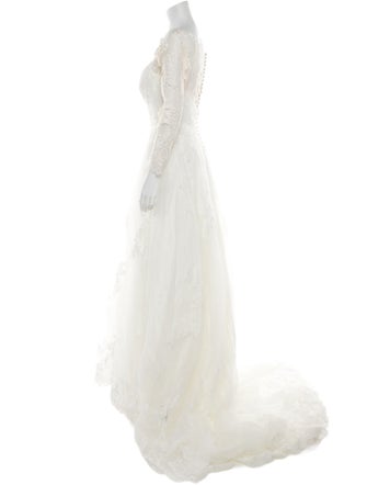 Pronovias Square Neckline Long Dress