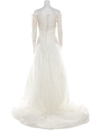 Pronovias Square Neckline Long Dress