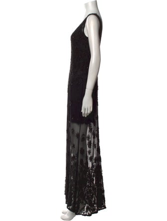 Pronovias Printed Long Dress