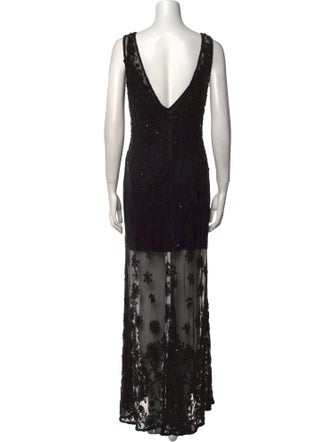 Pronovias Printed Long Dress