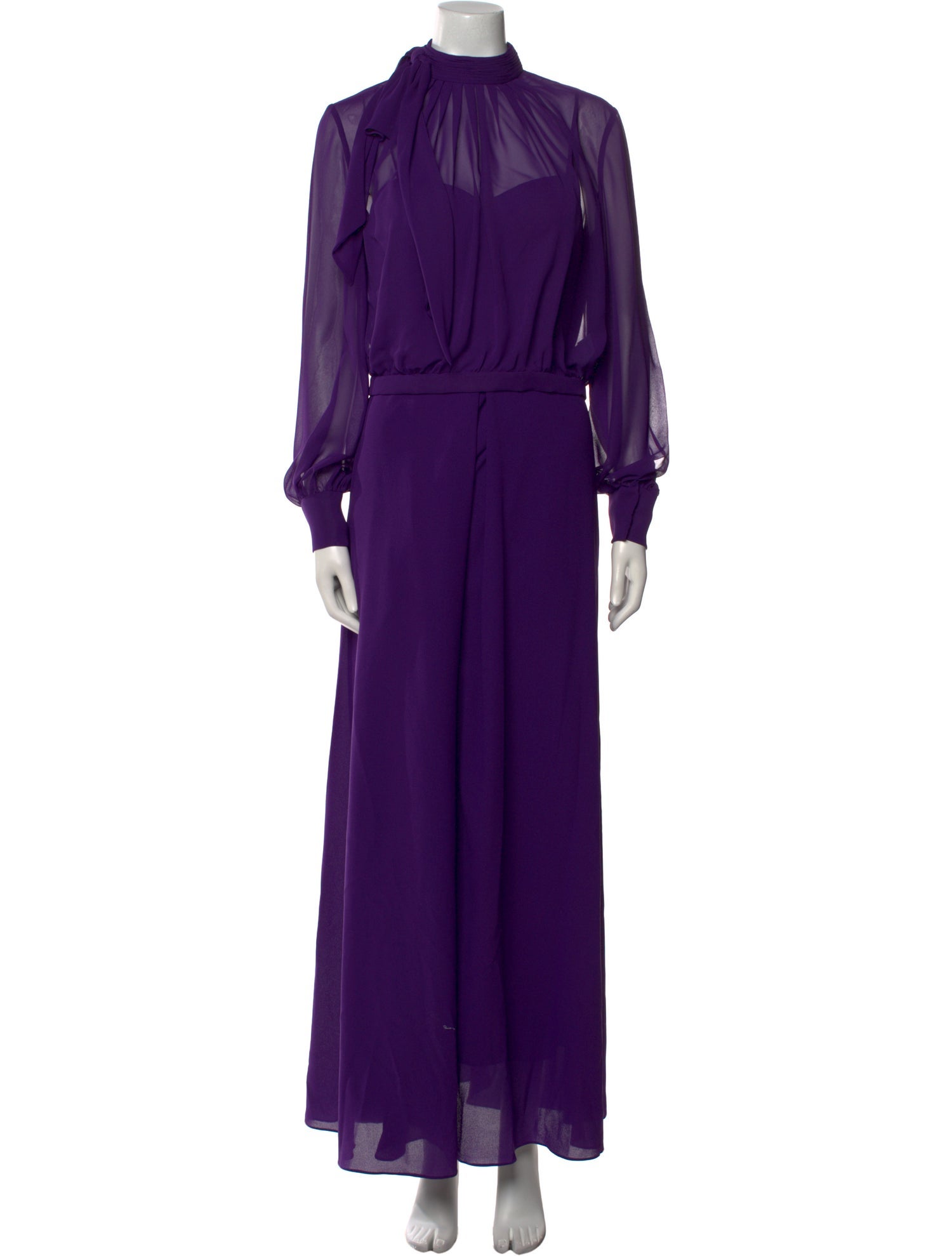 Pronovias Mock Neck Jumpsuit