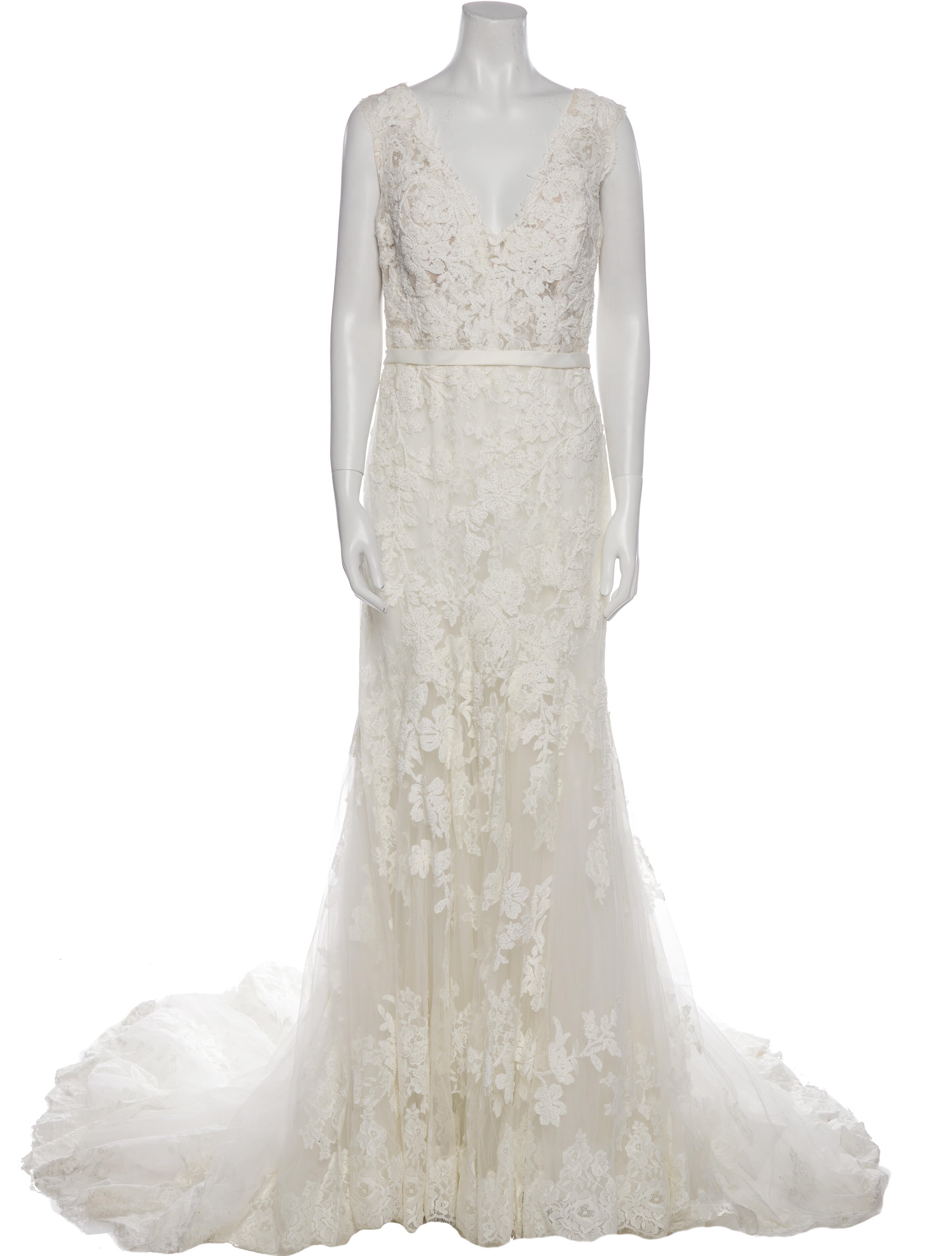 Pronovias Lace Pattern Long Dress