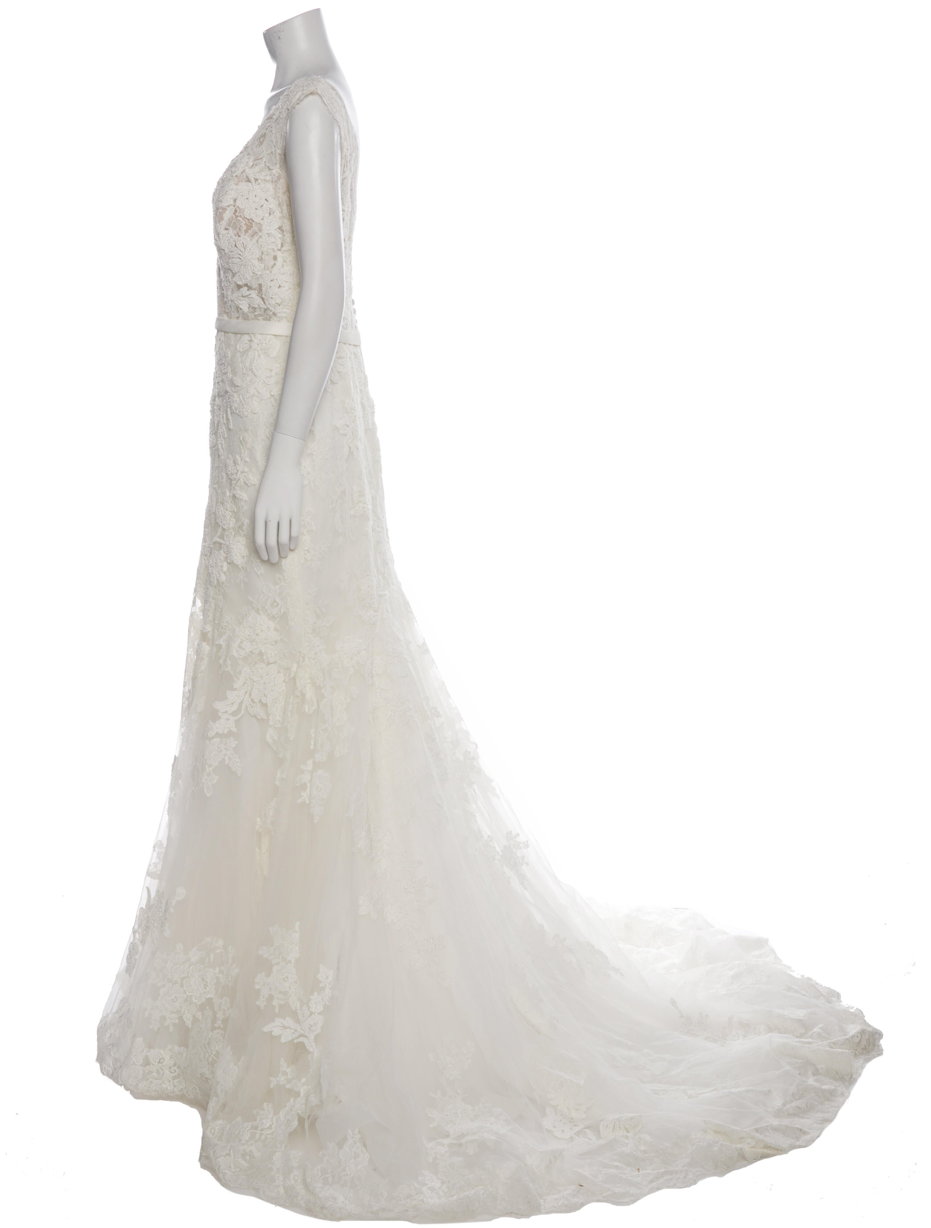 Pronovias Lace Pattern Long Dress
