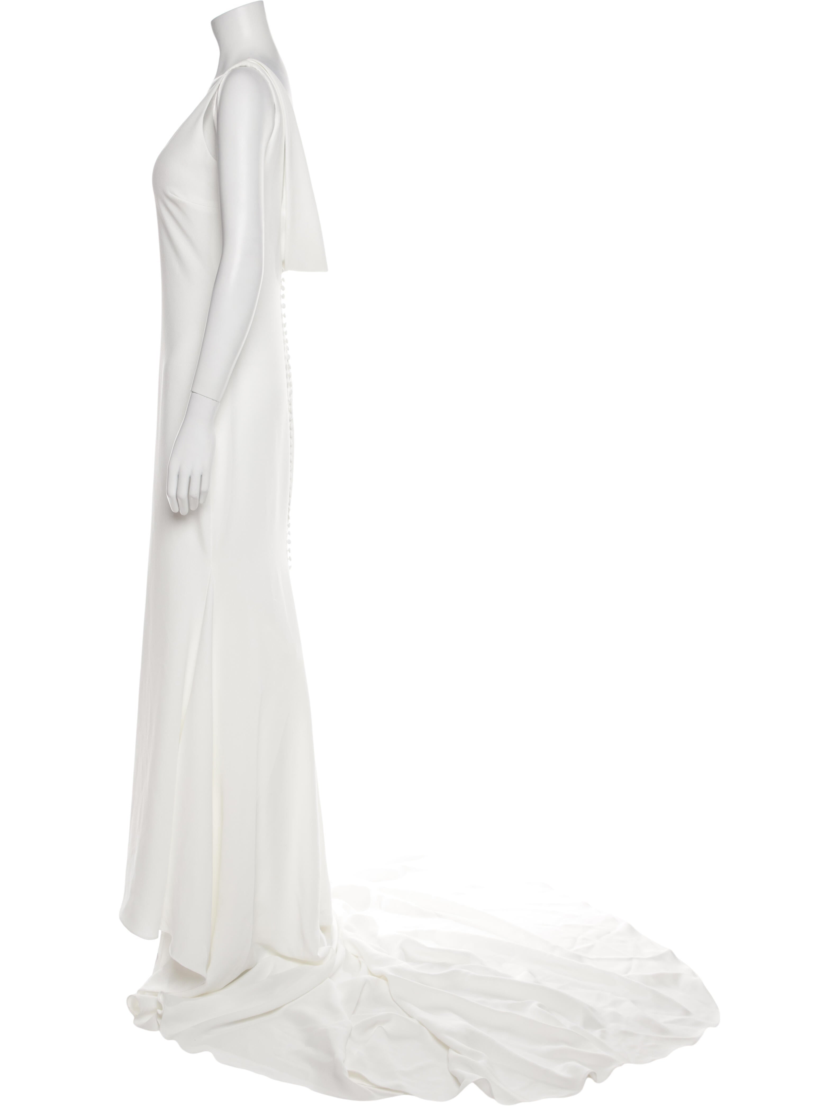Pronovias V-Neck Long Dress