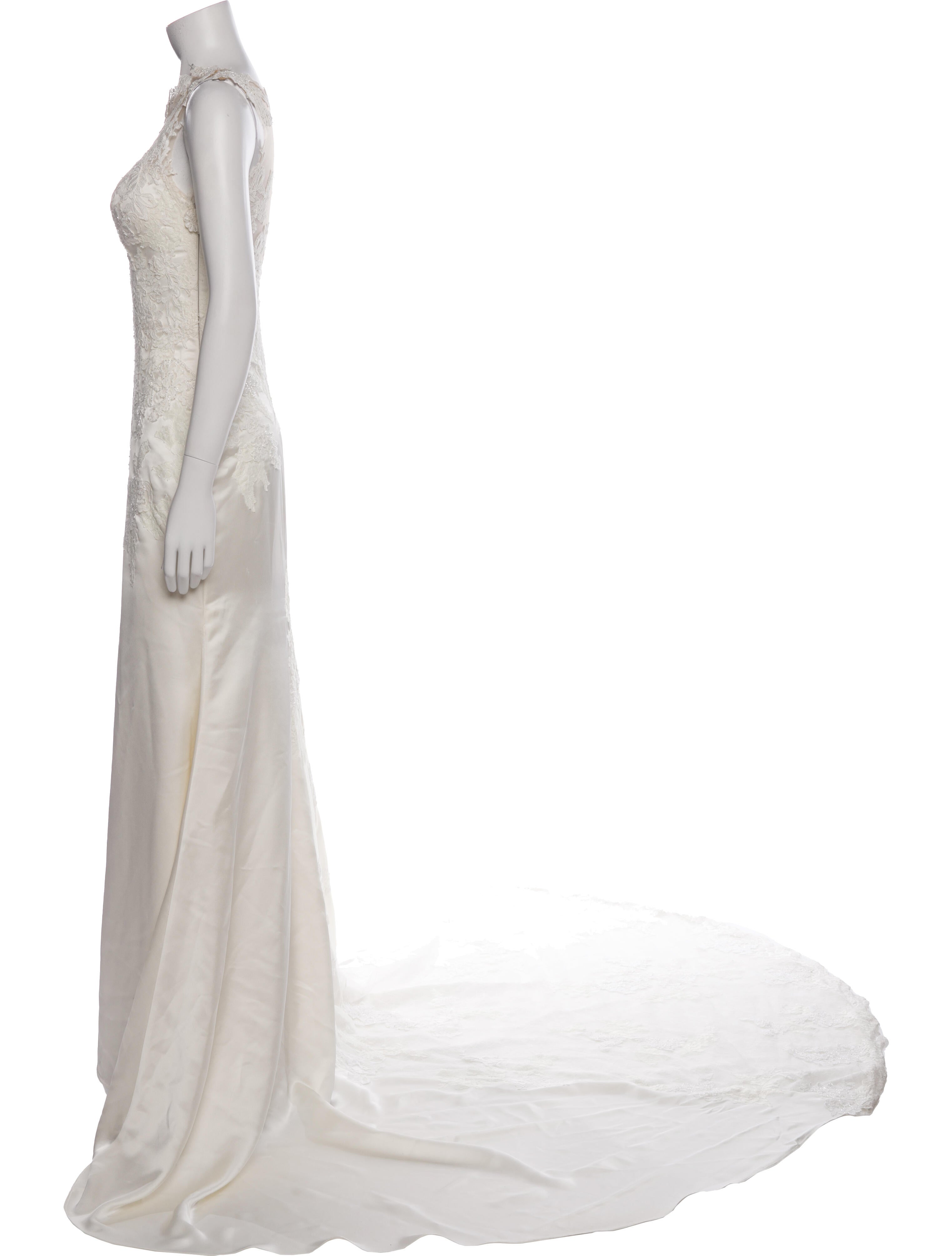 Pronovias V-Neck Long Dress