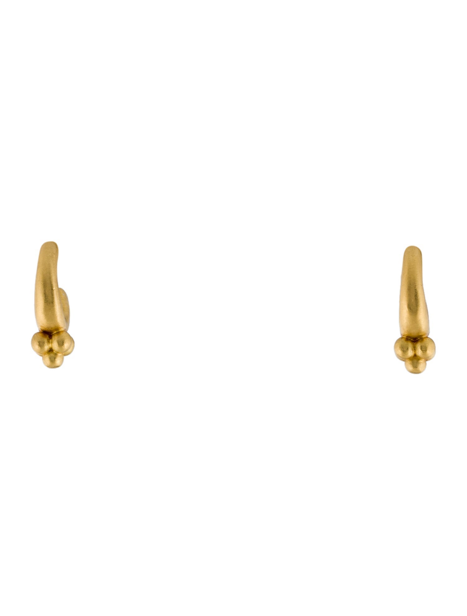 Prounis 22K Granule Cluster Hoop Earrings