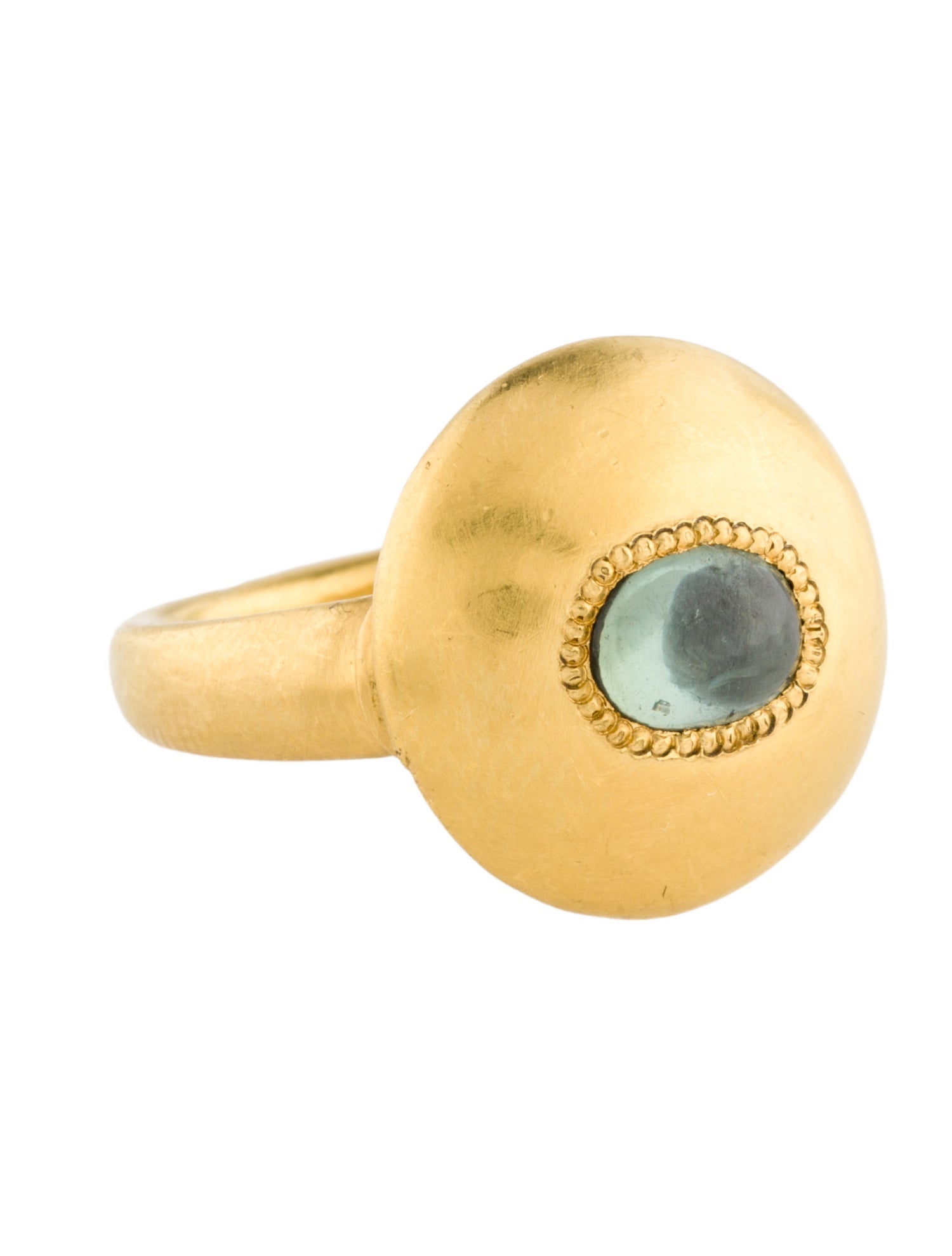 Prounis 22K Green Sapphire Bulla Dome Cocktail Ring