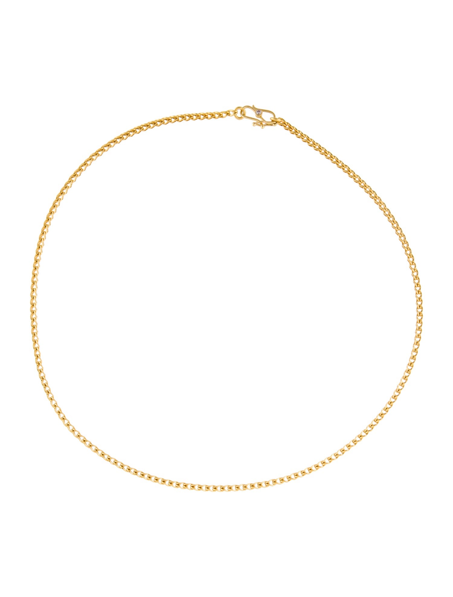 Prounis 22K Diamond Solo Loop-In-Loop Chain Necklace