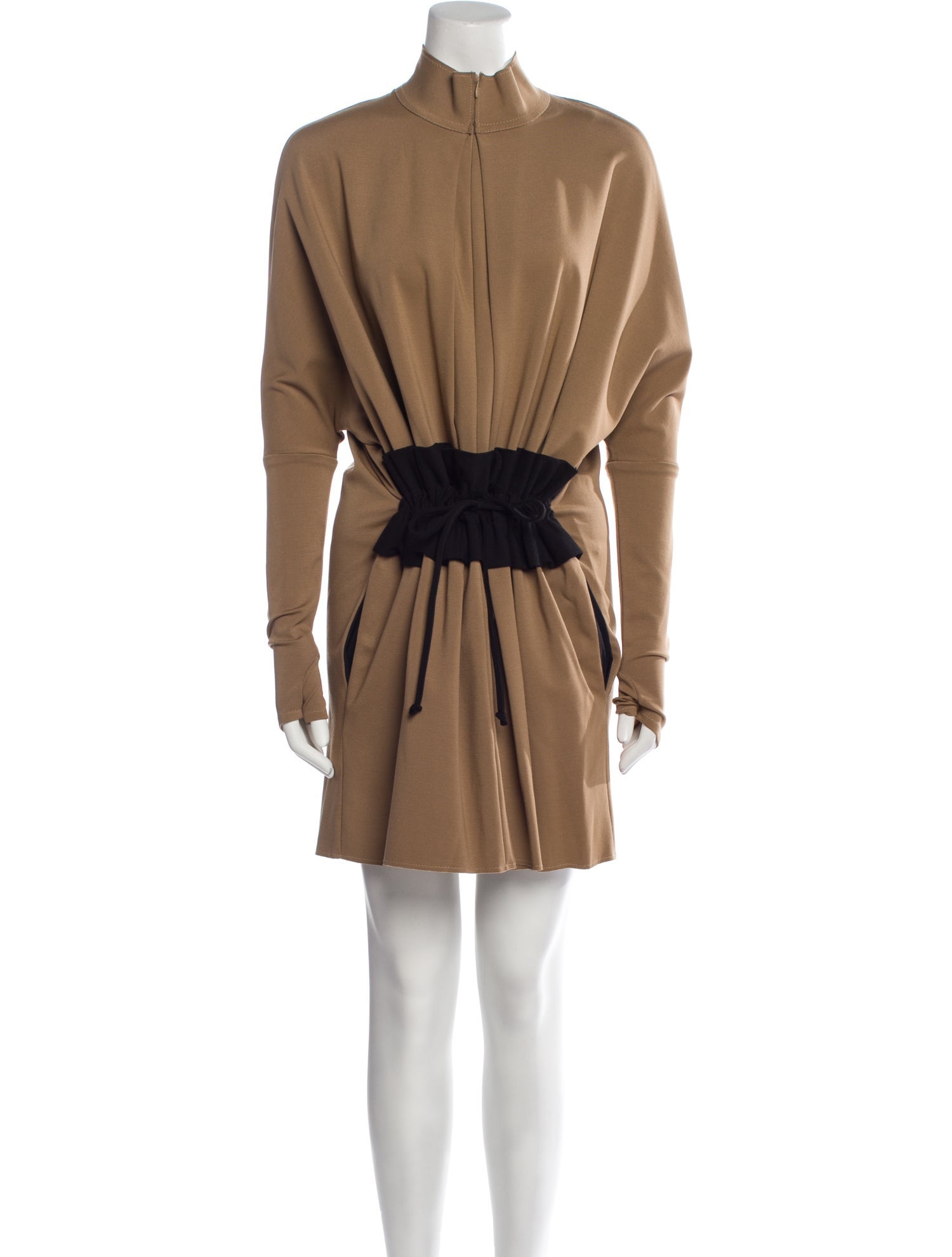 Marie Saint Pierre Mock Neck Mini Dress