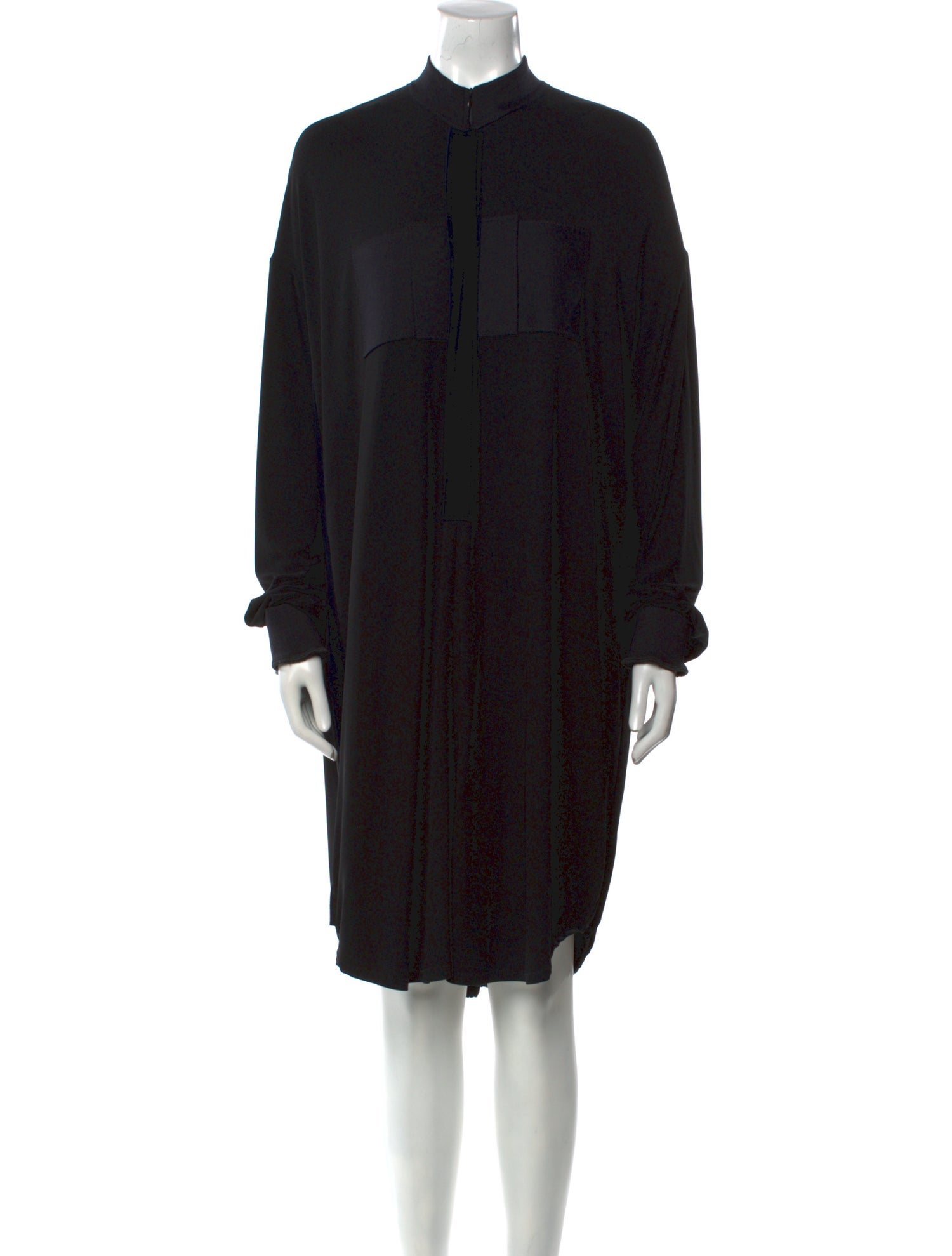 Marie Saint Pierre Mock Neck Knee-Length Dress