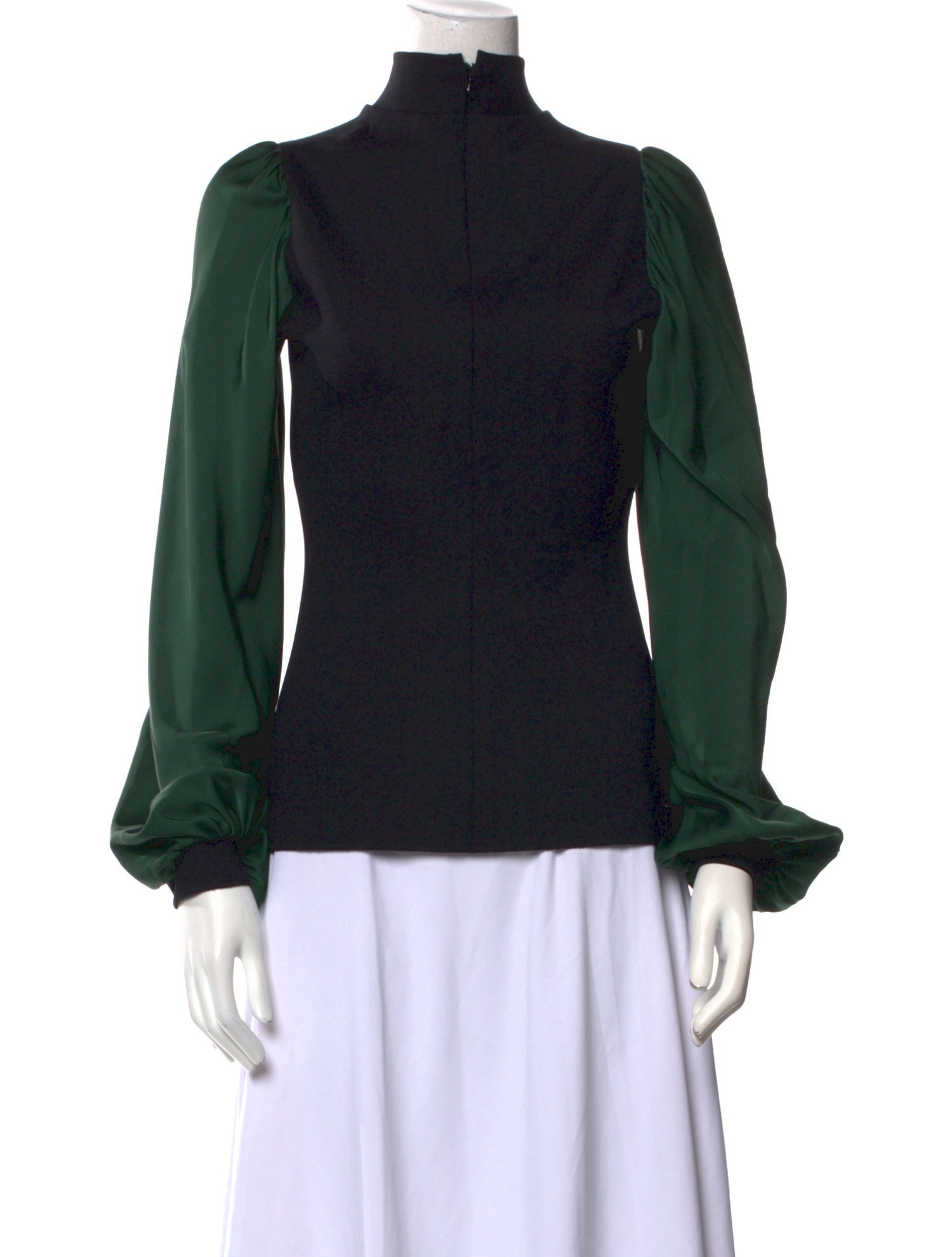 Marie Saint Pierre Mock Neck Long Sleeve Blouse