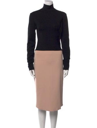 Marie Saint Pierre Turtleneck Midi Length Dress