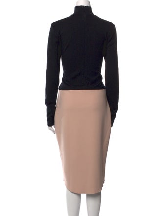 Marie Saint Pierre Turtleneck Midi Length Dress