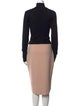 Marie Saint Pierre Turtleneck Midi Length Dress