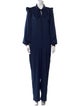 Marie Saint Pierre Silk Tie Neck Jumpsuit