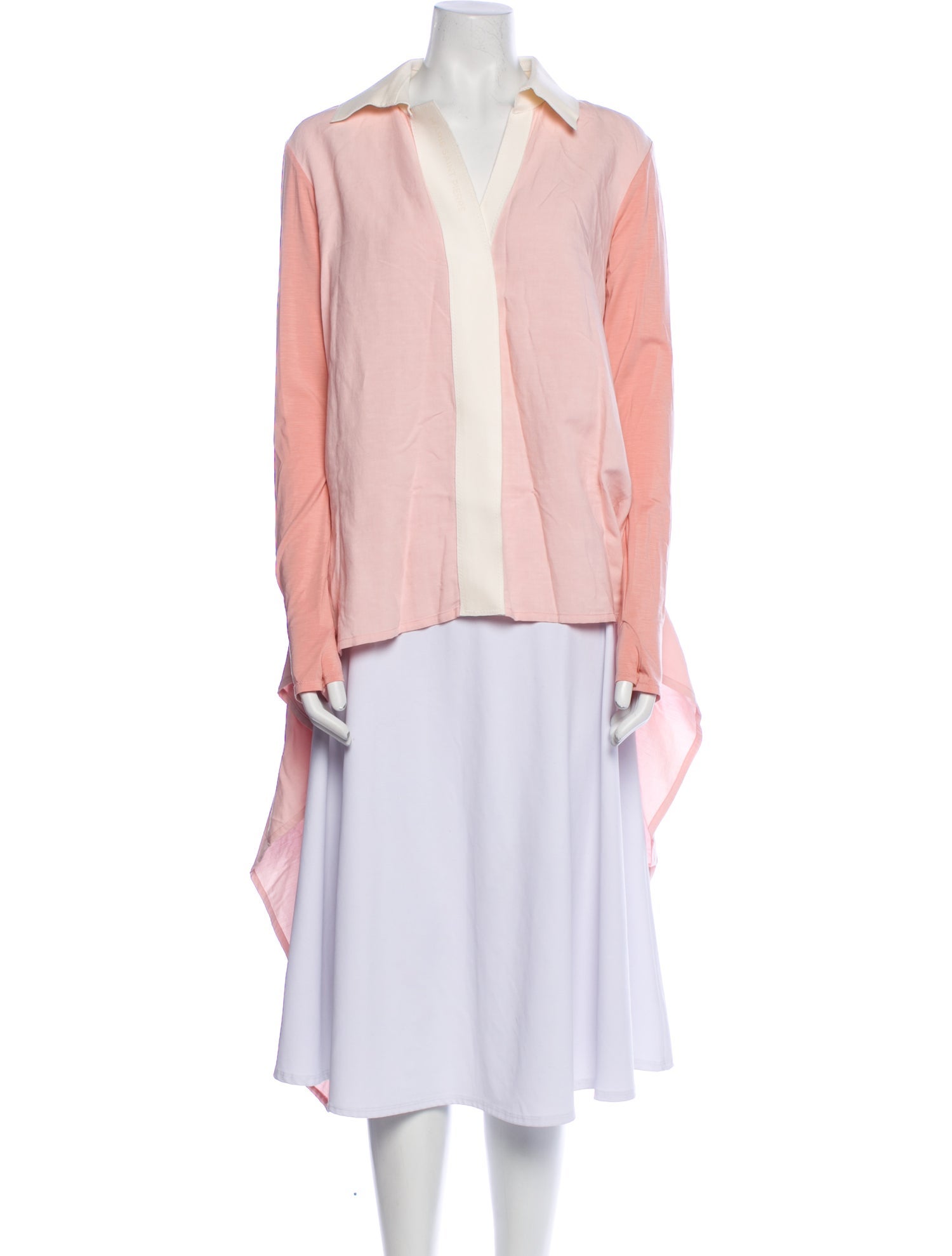 Marie Saint Pierre Linen Colorblock Pattern Tunic