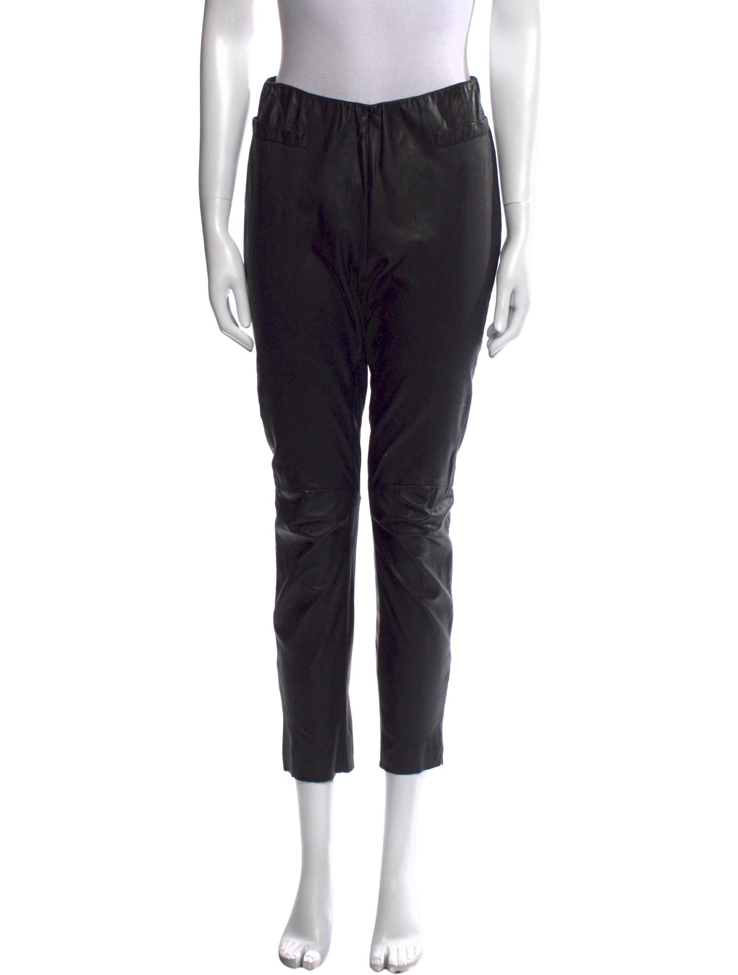 Marie Saint Pierre Leather Skinny Leg Pants