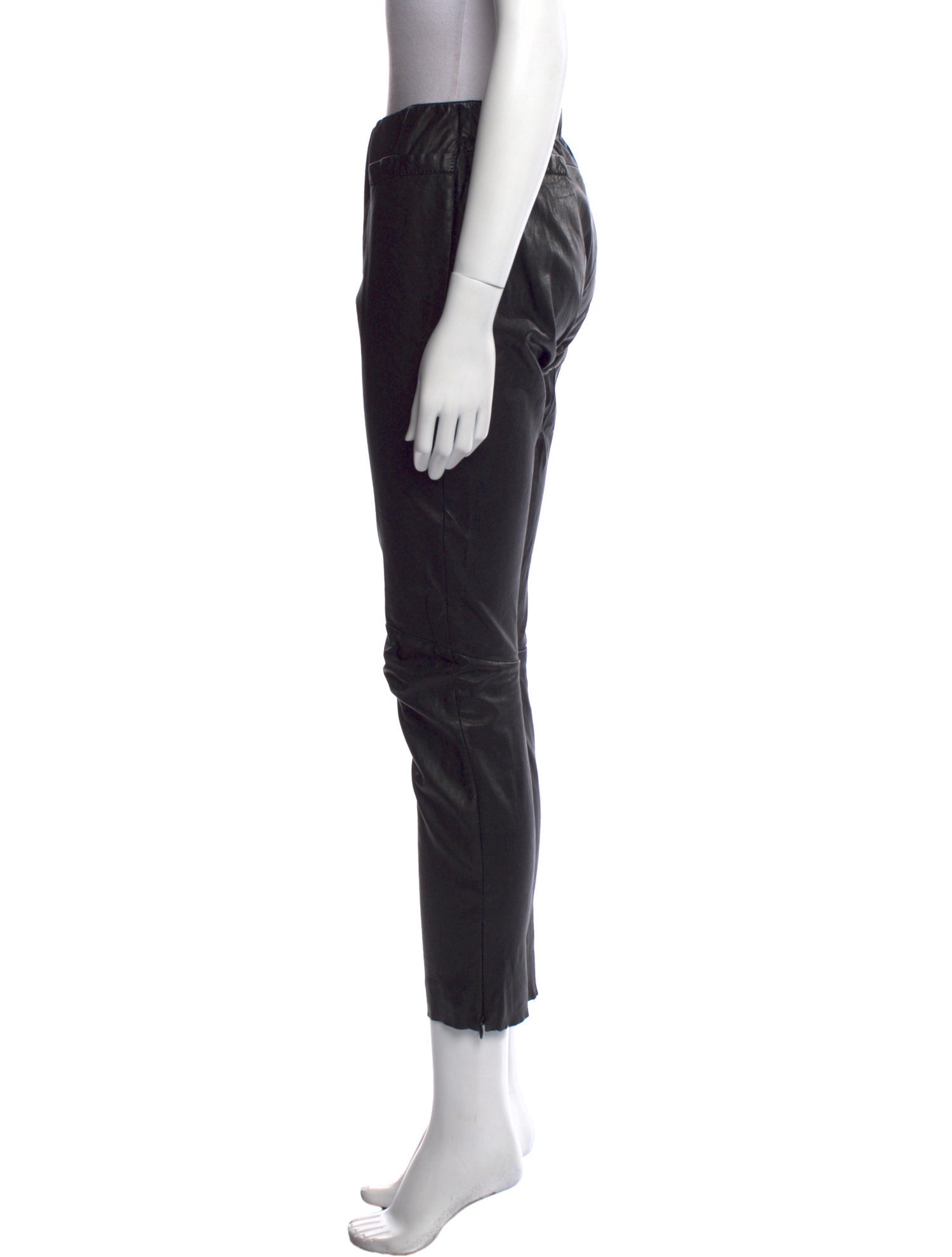 Marie Saint Pierre Leather Skinny Leg Pants