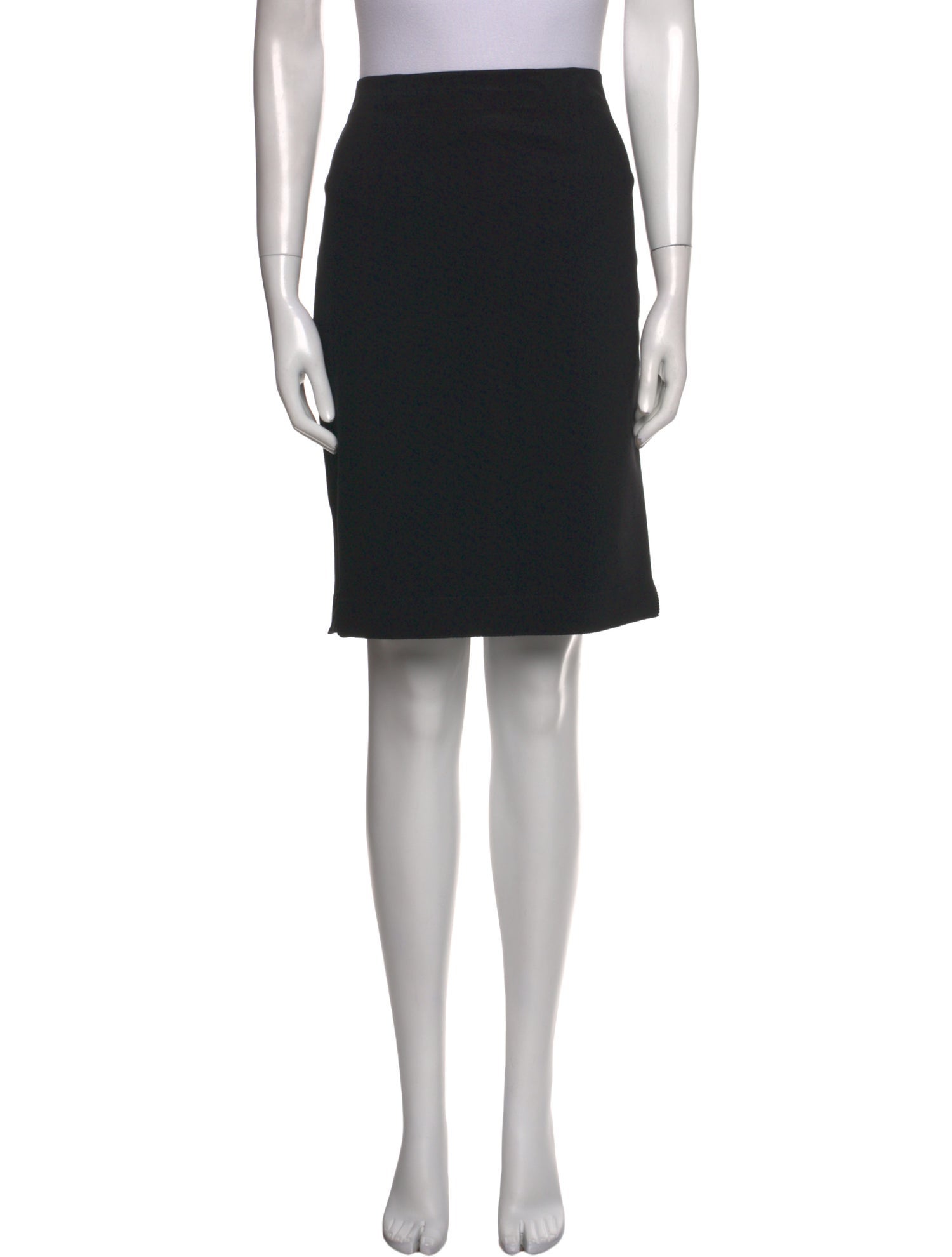 Marie Saint Pierre Raw-Edge Trim Knee-Length Skirt