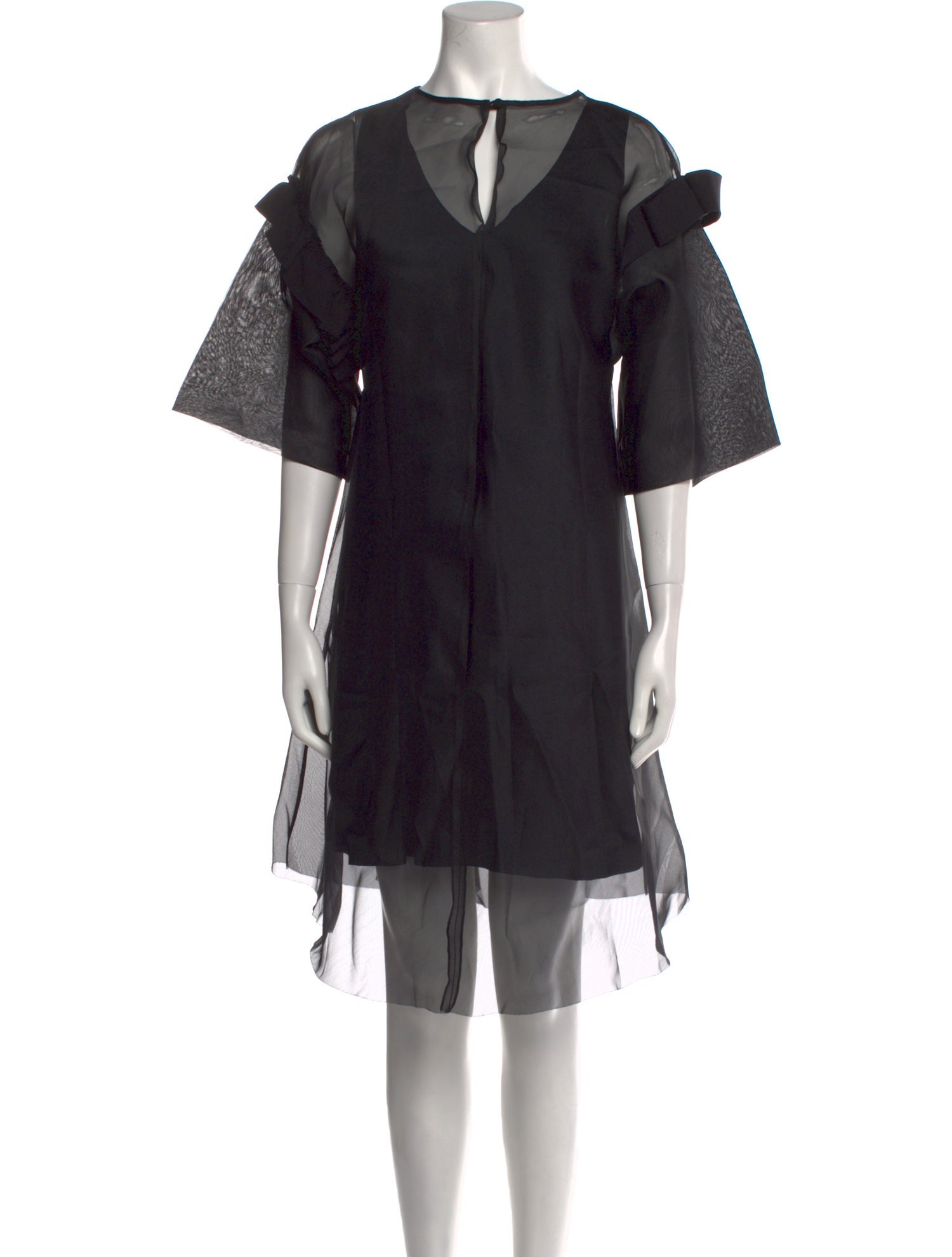 Marie Saint Pierre Bateau Neckline Knee-Length Dress