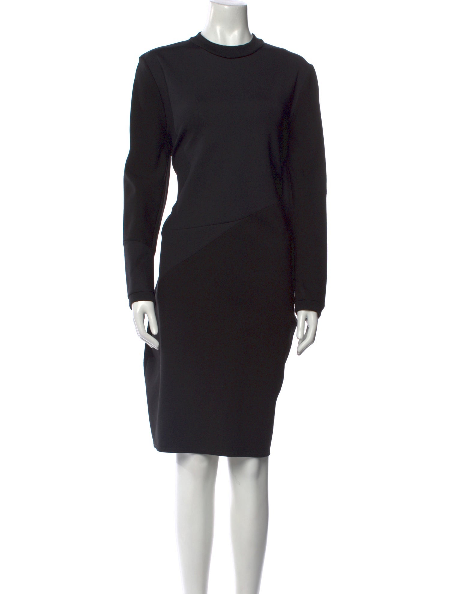 Marie Saint Pierre Mock Neck Knee-Length Dress