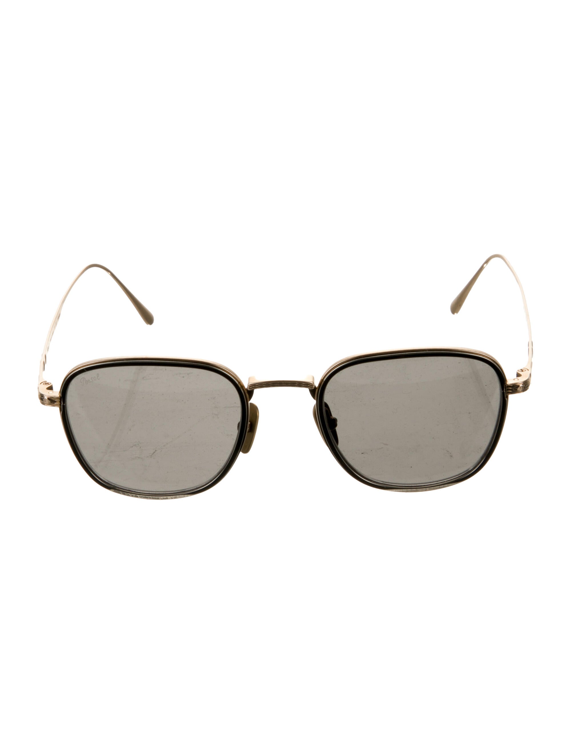 Persol Square Tinted Sunglasses Gold Sunglasses, Accessories