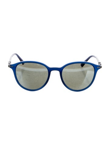 Pre-owned Persol Wayfarer Mirrored Sunglasses In Blue