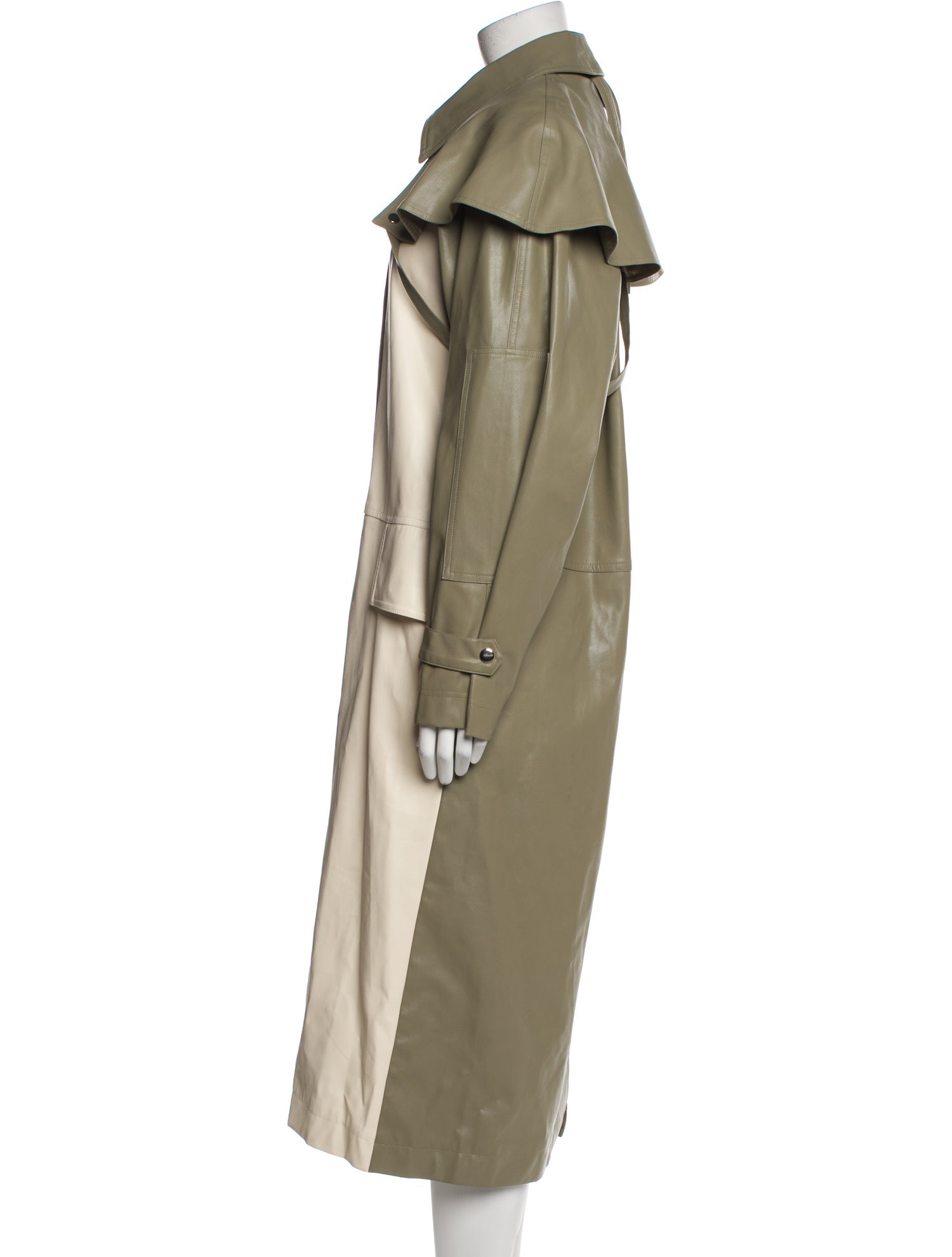 Paris Georgia Colorblock Pattern Trench Coat