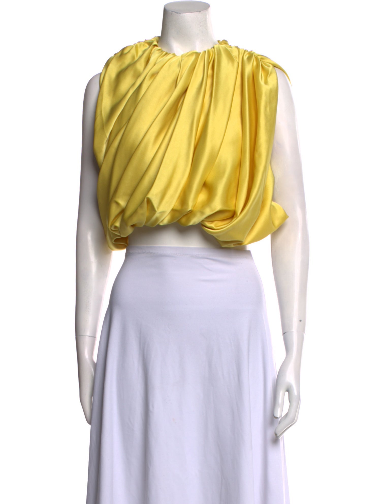 Paris Georgia Crew Neck Sleeveless Crop Top