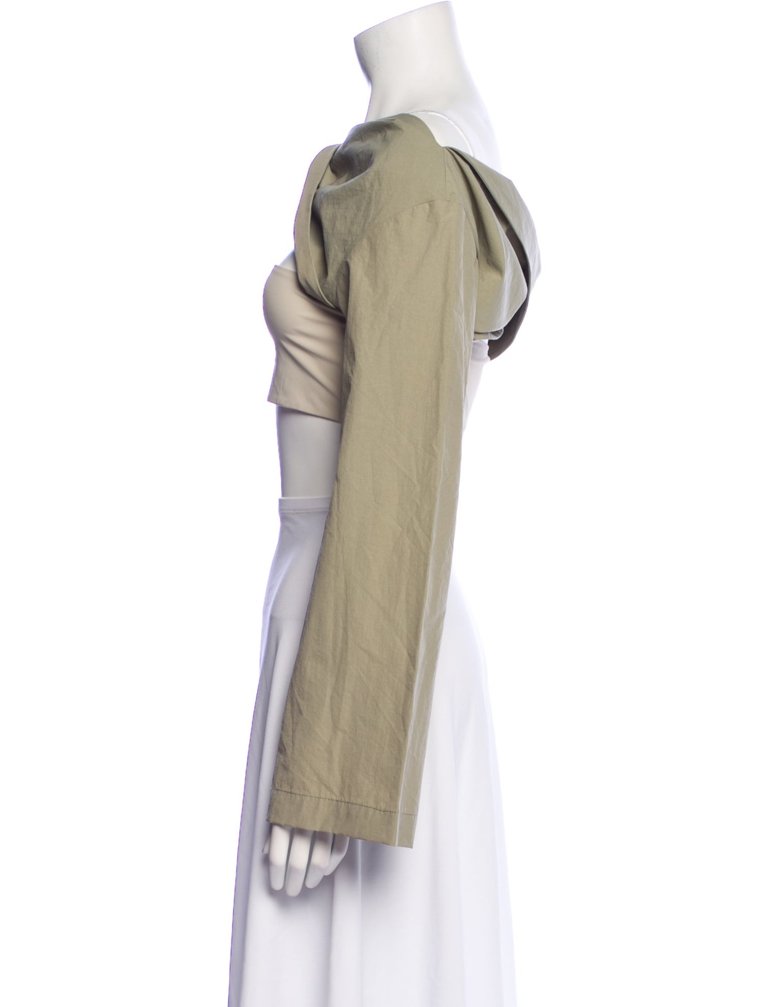 Paris Georgia Off-The-Shoulder Long Sleeve Crop Top