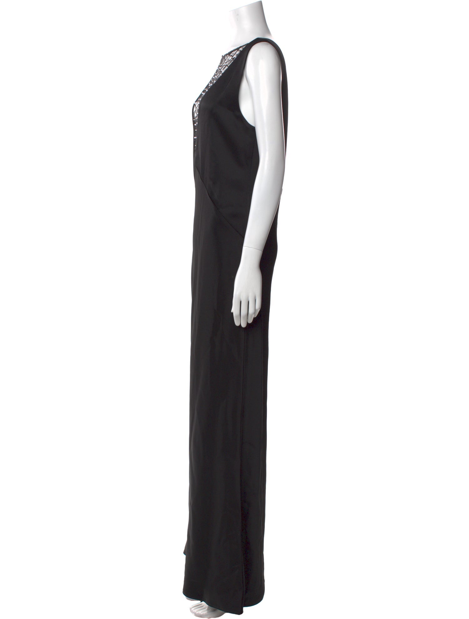 Paris Georgia Bateau Neckline Long Dress