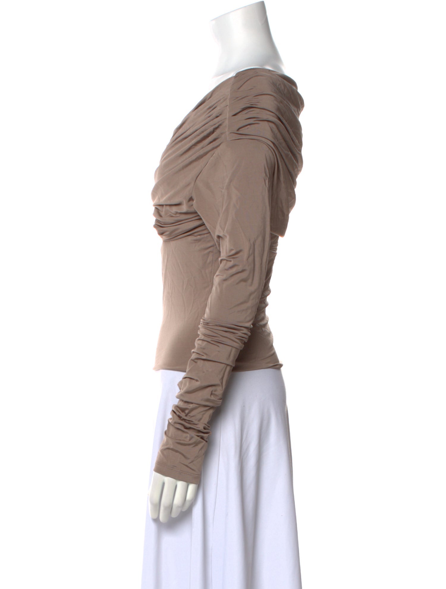 Paris Georgia Off-The-Shoulder Long Sleeve Bodysuit