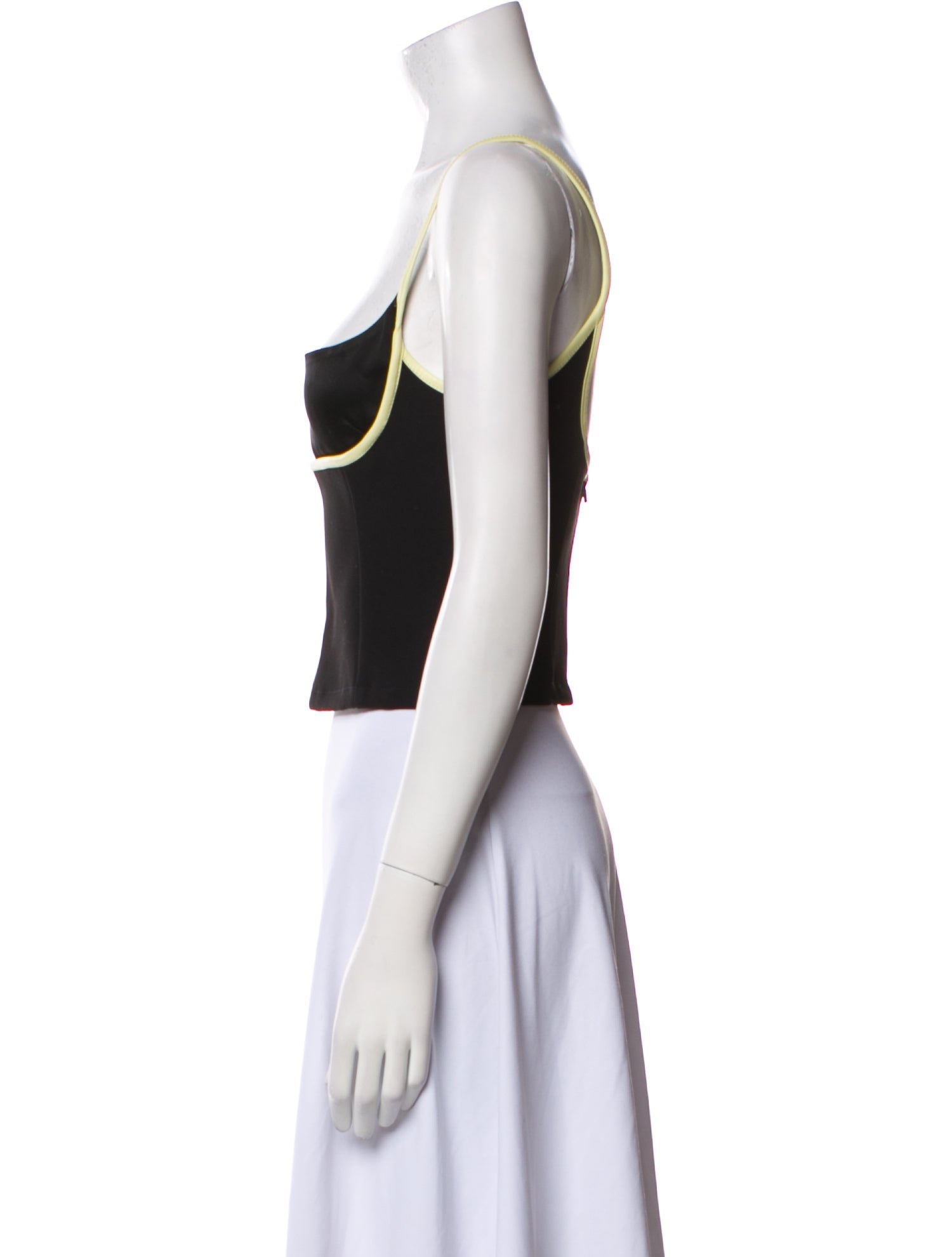 Paris Georgia Square Neckline Sleeveless Crop Top