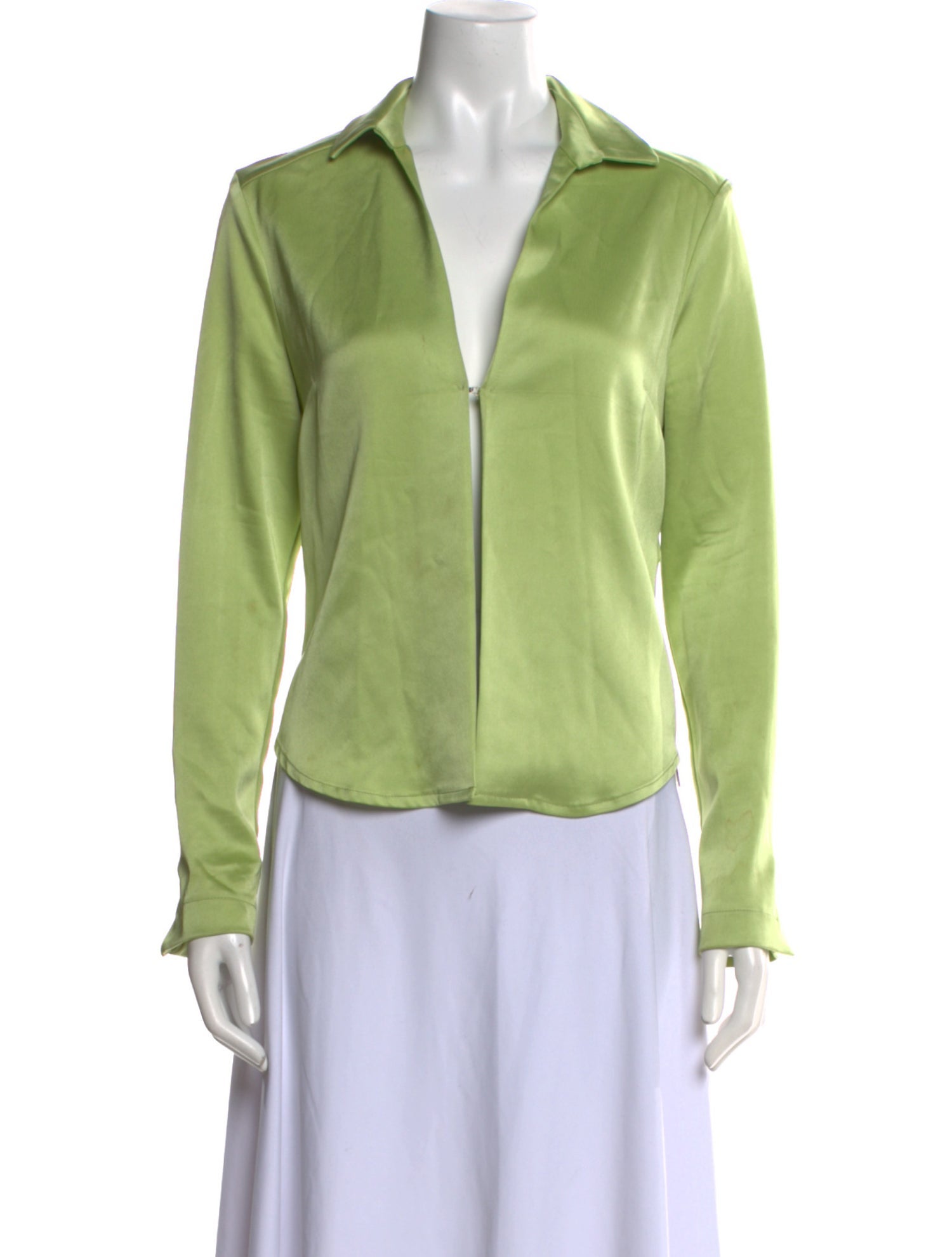 Paris Georgia V-Neck Long Sleeve Button-Up Top