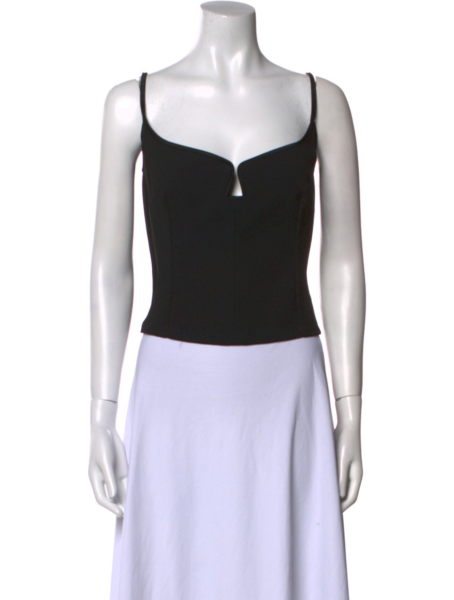 Paris Georgia Square Neckline Sleeveless Crop Top