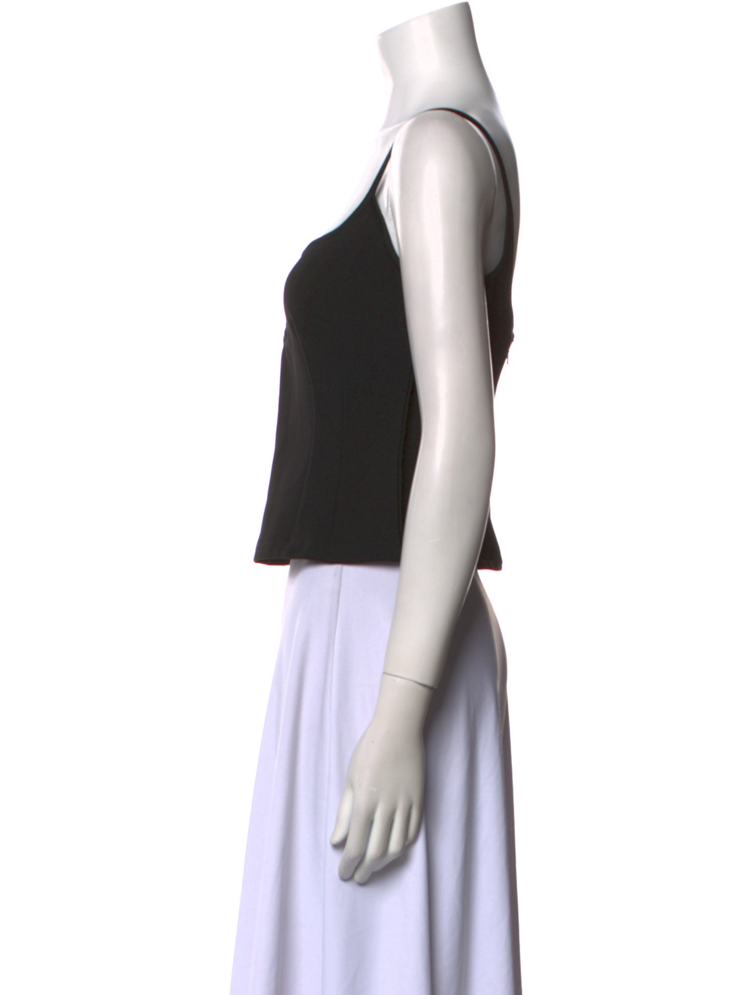 Paris Georgia Square Neckline Sleeveless Crop Top