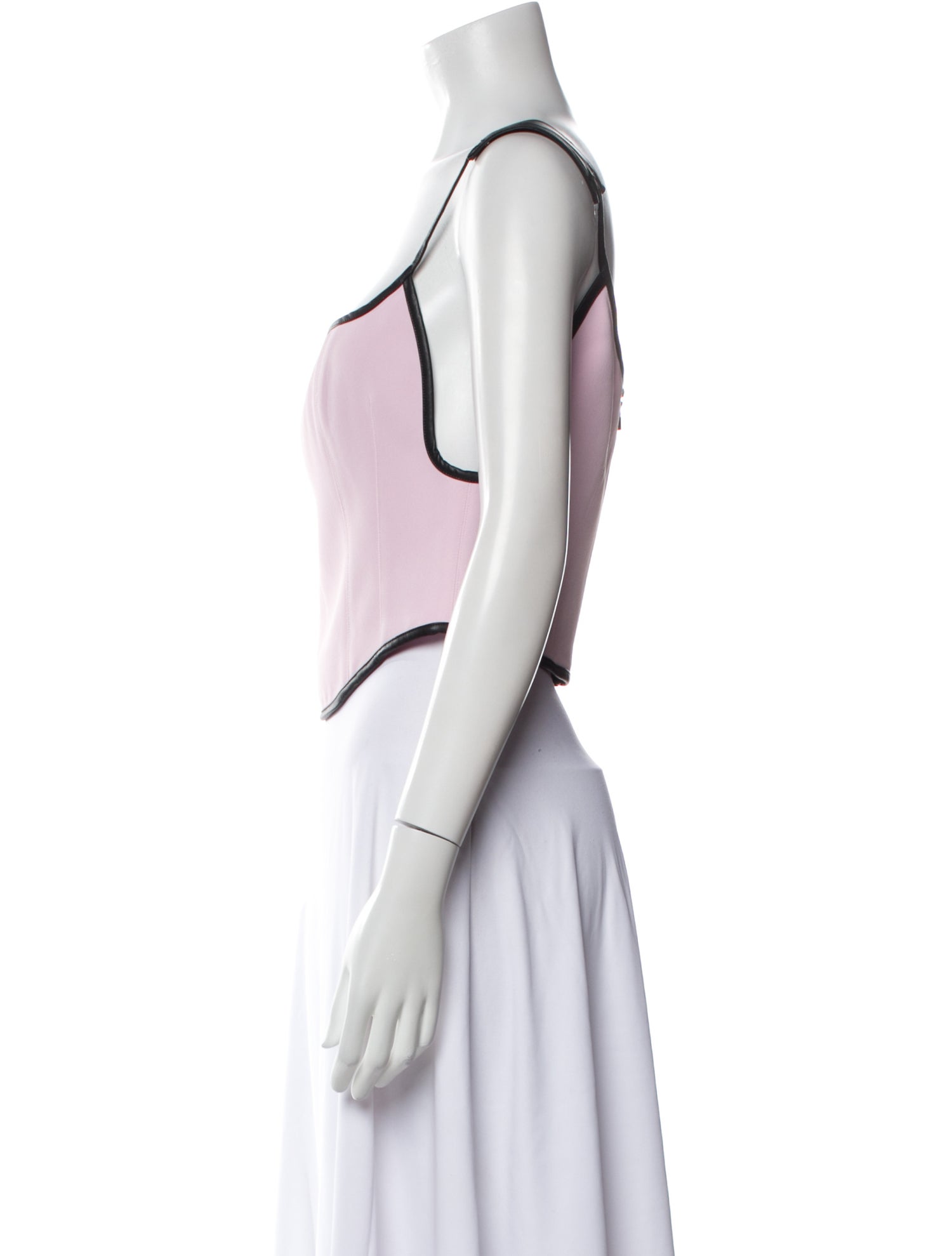 Paris Georgia Square Neckline Sleeveless Crop Top