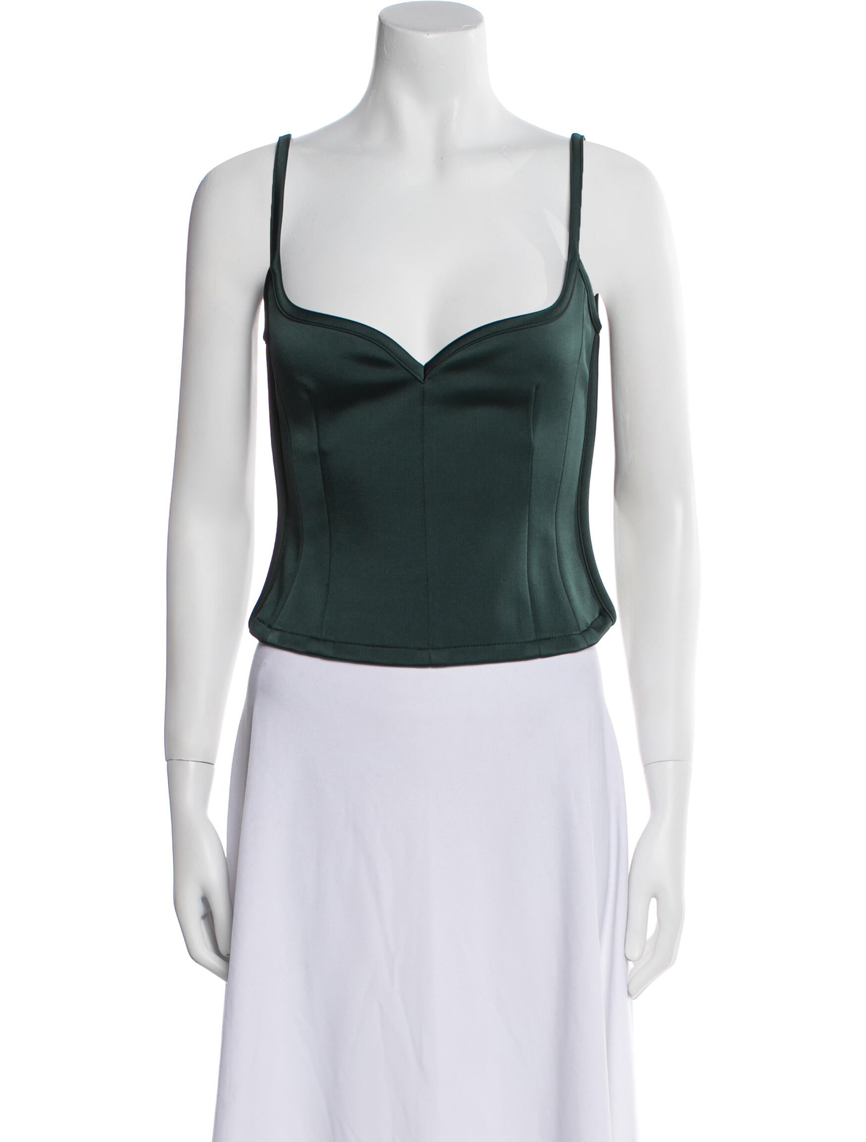 Paris Georgia Square Neckline Sleeveless Crop Top