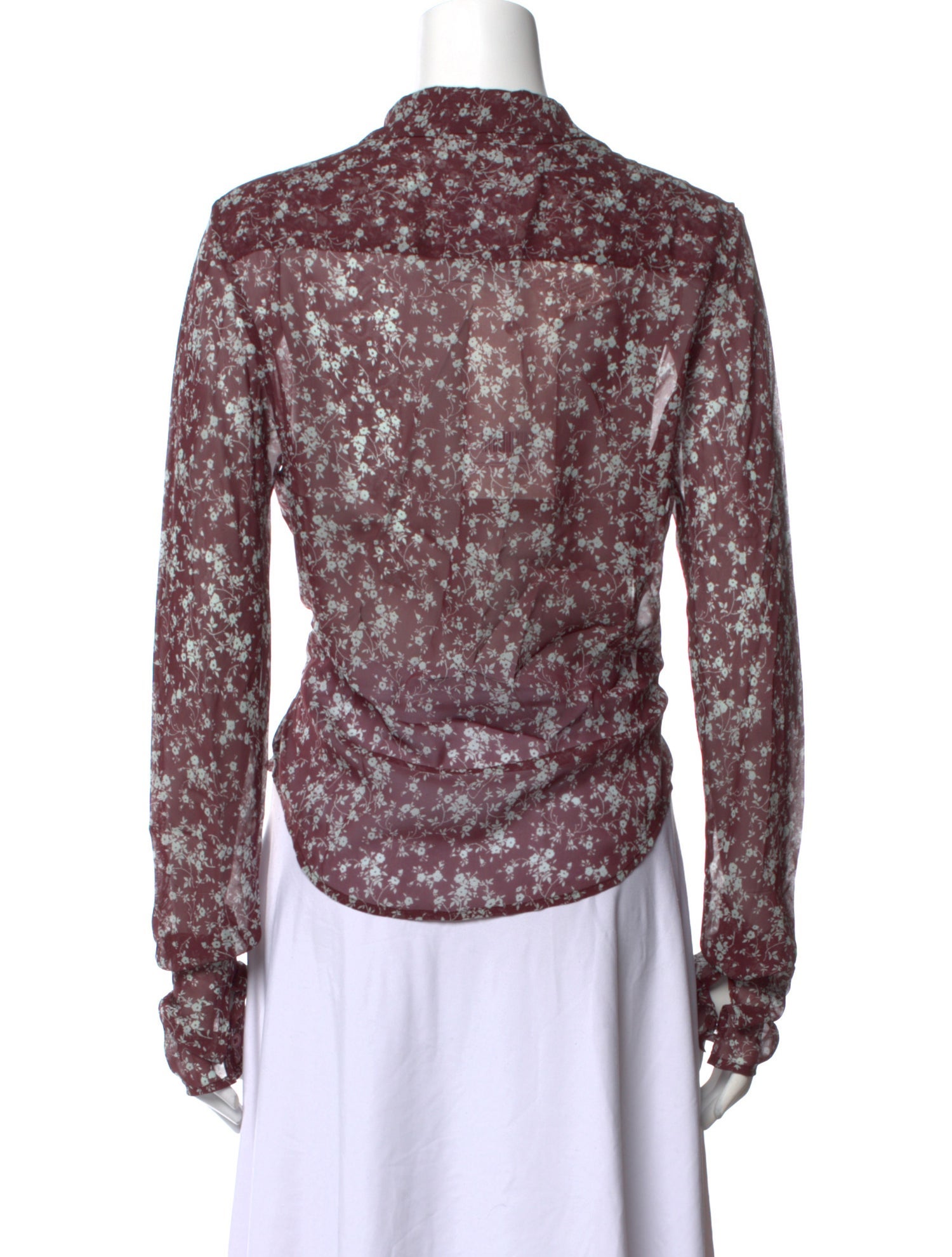 Paris Georgia Silk Floral Print Blouse w/ Tags