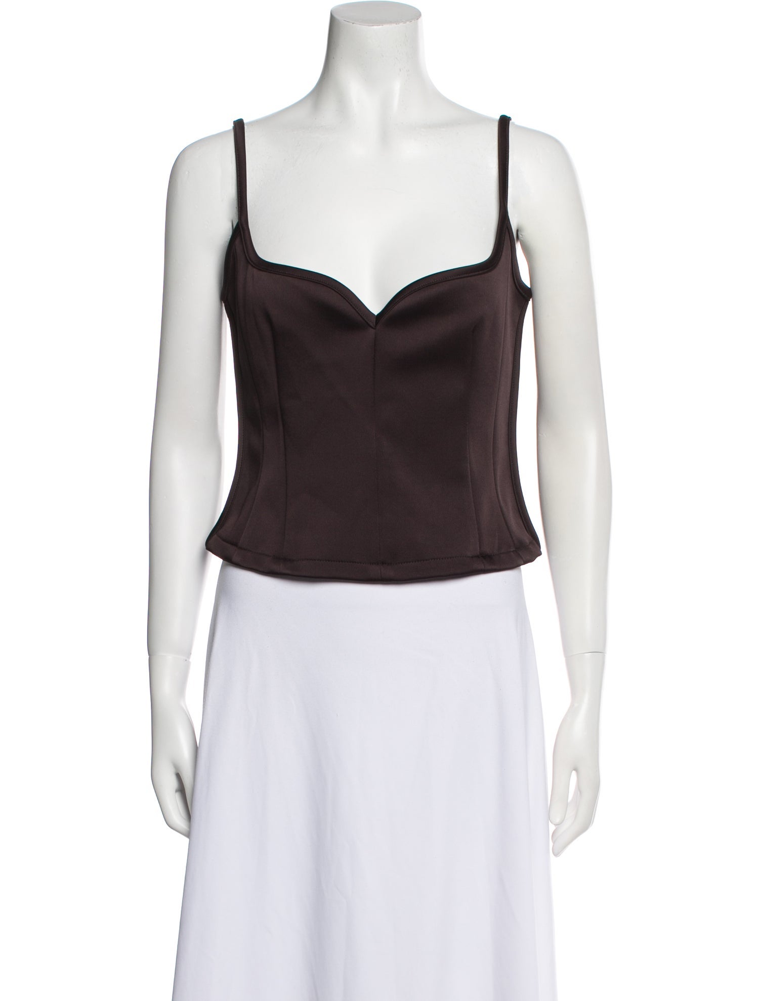 Paris Georgia Square Neckline Sleeveless Crop Top w/ Tags