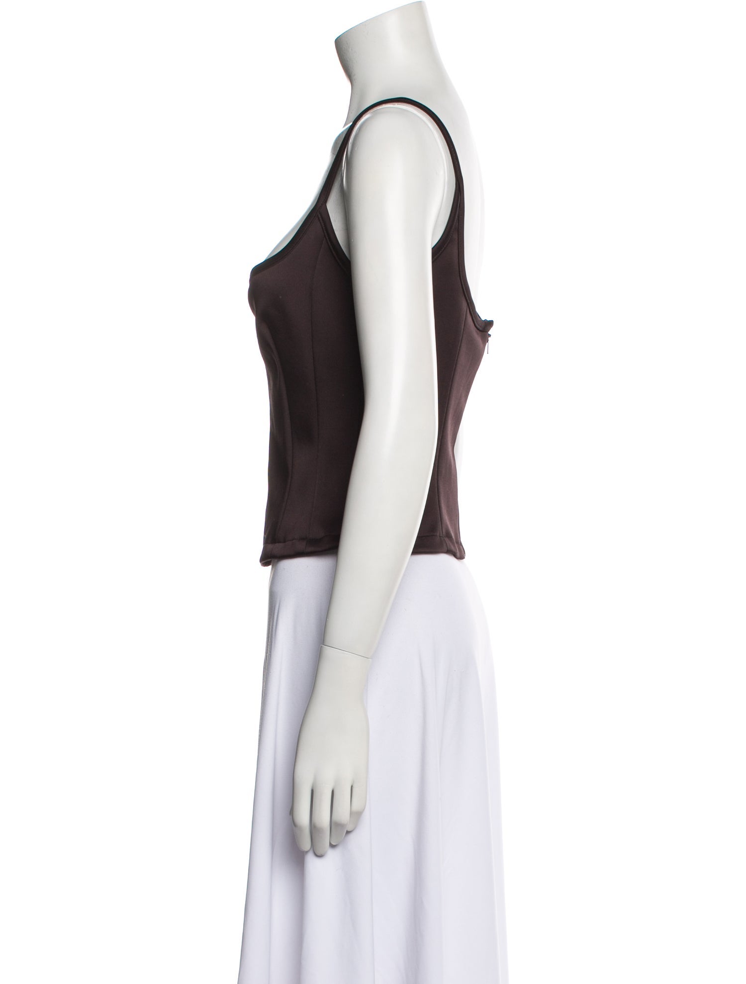 Paris Georgia Square Neckline Sleeveless Crop Top w/ Tags