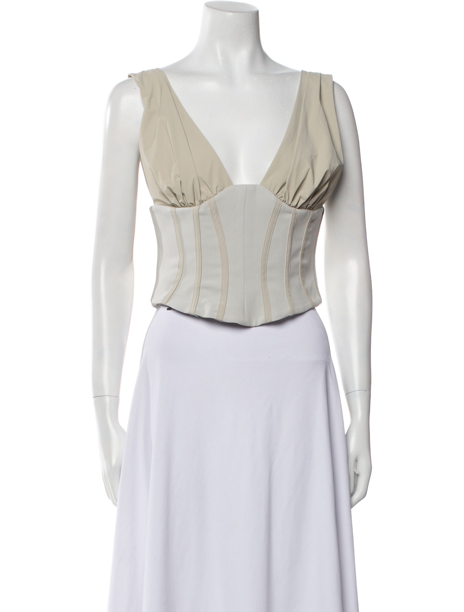 Paris Georgia Square Neckline Sleeveless Crop Top w/ Tags