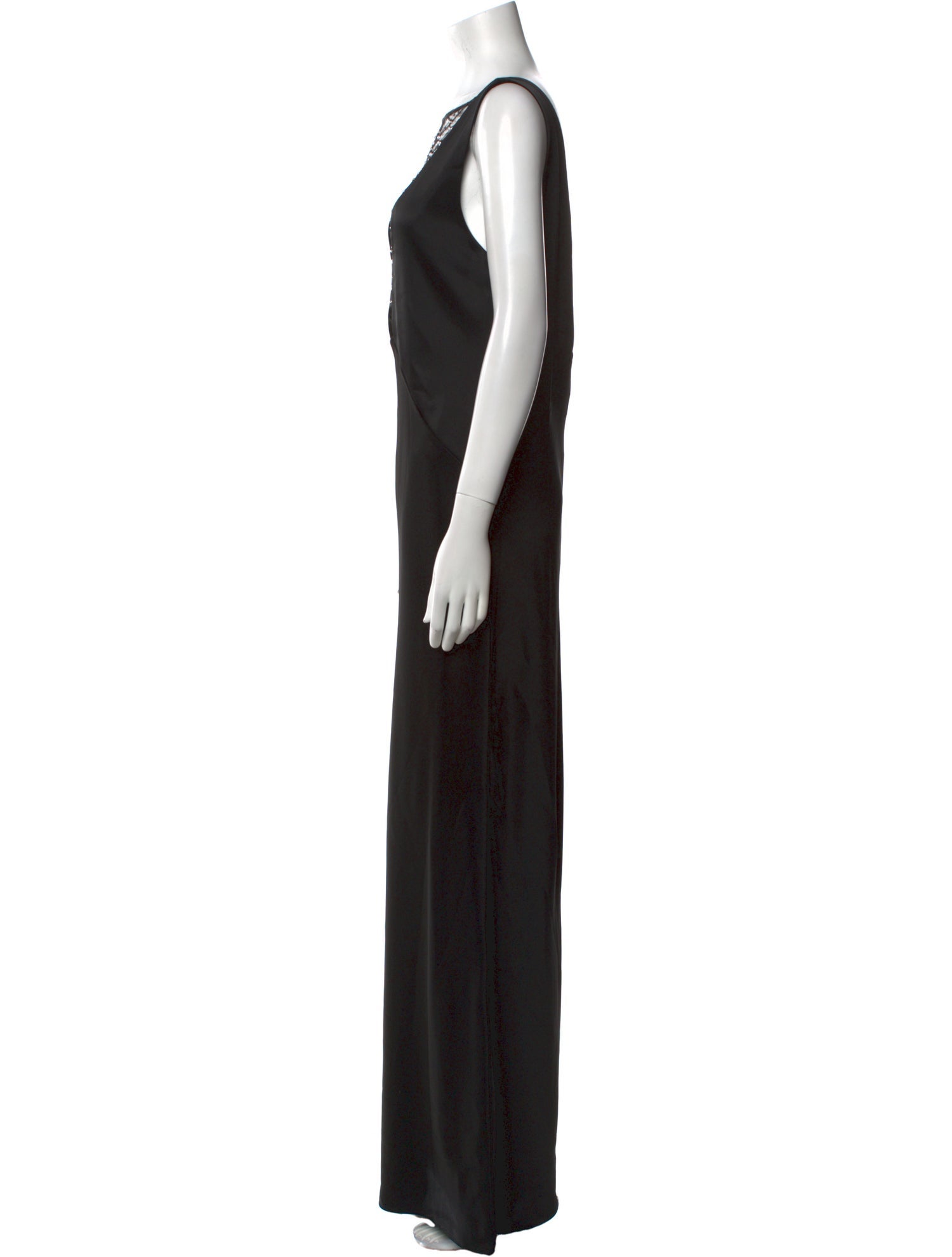 Paris Georgia Bateau Neckline Long Dress