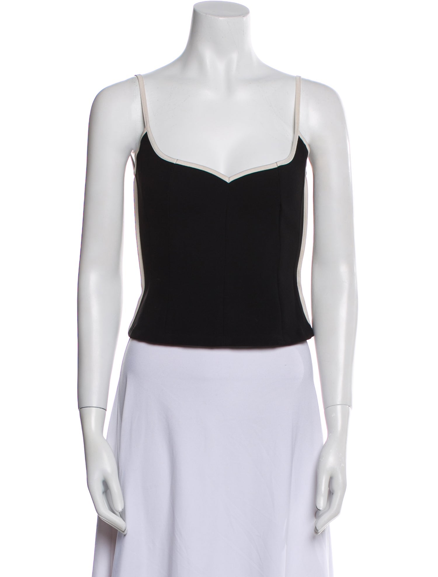 Paris Georgia Square Neckline Sleeveless Crop Top