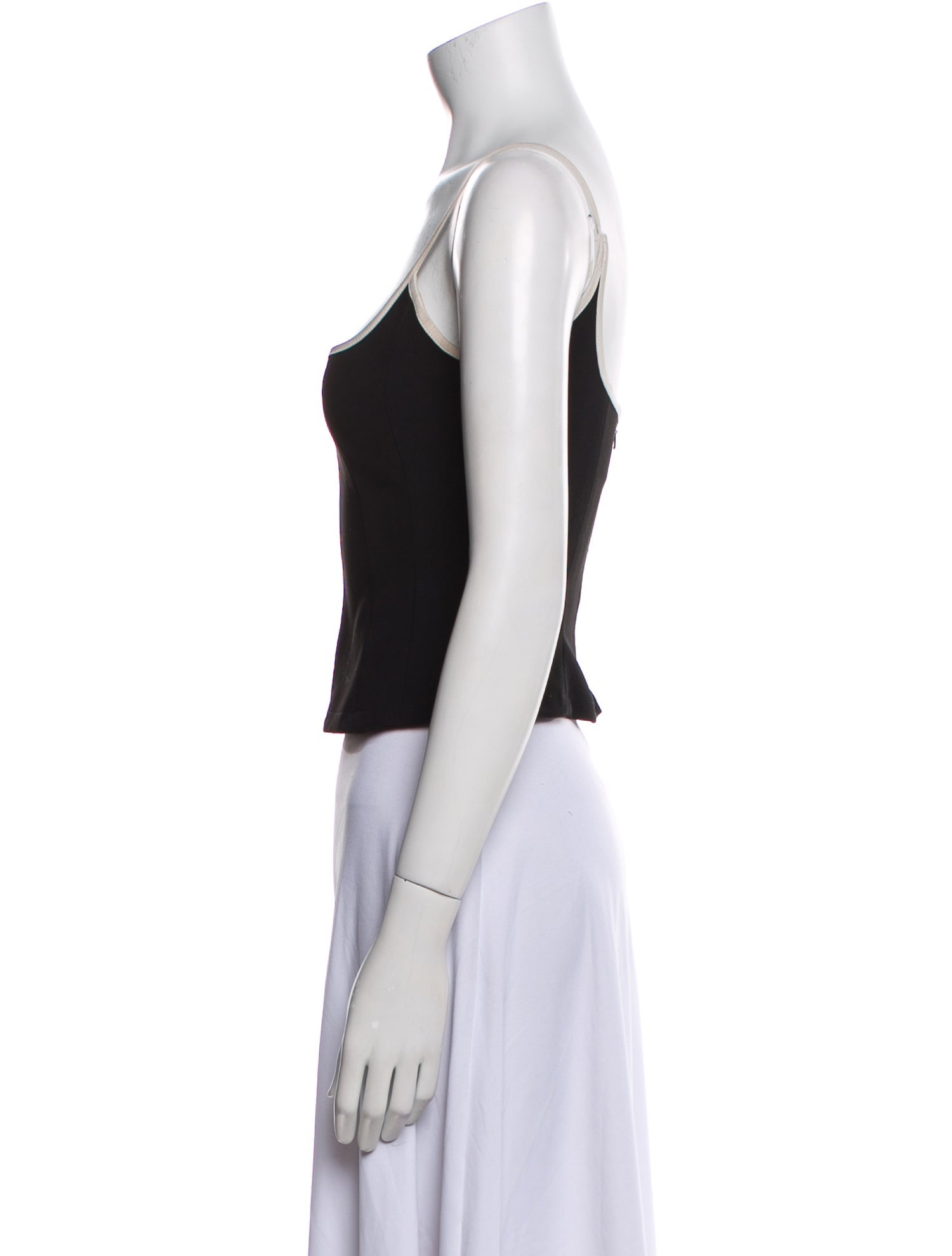 Paris Georgia Square Neckline Sleeveless Crop Top