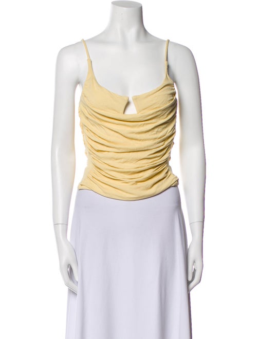 Paris Georgia Scoop Neck Sleeveless Crop Top