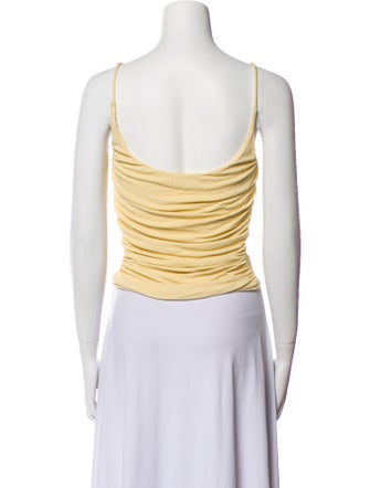 Paris Georgia Scoop Neck Sleeveless Crop Top