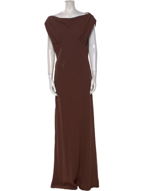Paris Georgia Bateau Neckline Long Dress